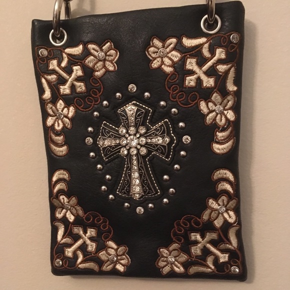 SS Country Diamond Cross Brown leather small bag - Picture 5 of 16